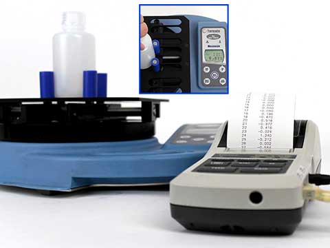 Calibrated manual torque meter and the ability to print results for ASTM D2063M